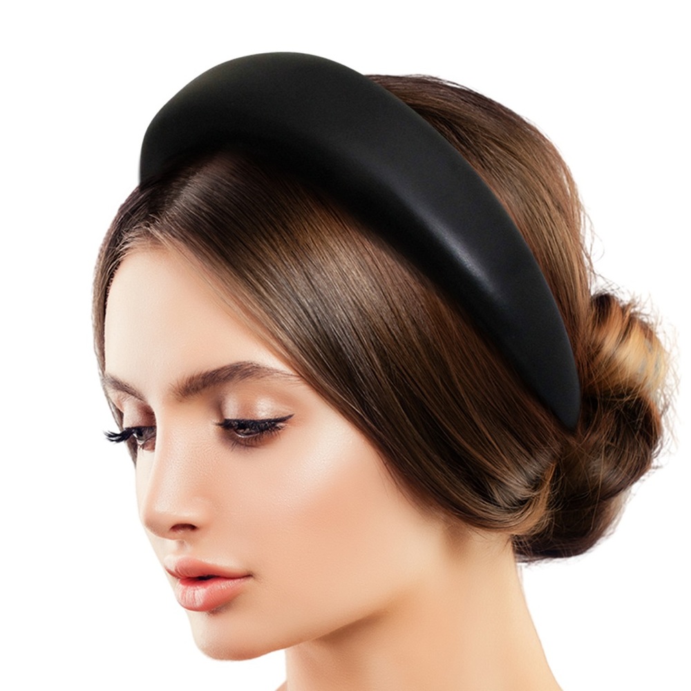 Black Vegan leather headband